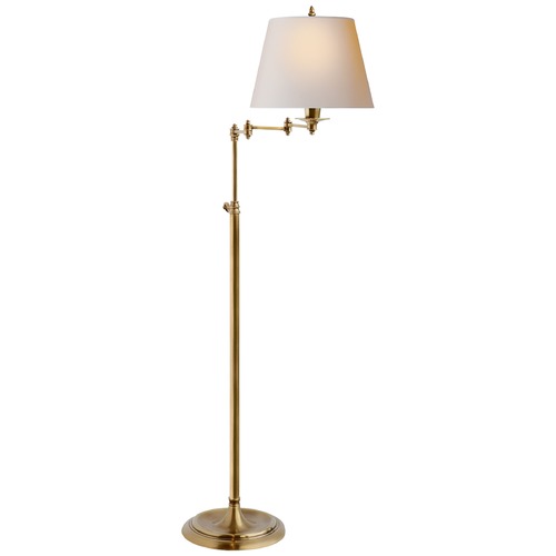 Visual Comfort Signature Collection Studio VC Swing Arm Floor Lamp in Antique Brass by Visual Comfort Signature S1200HABNP