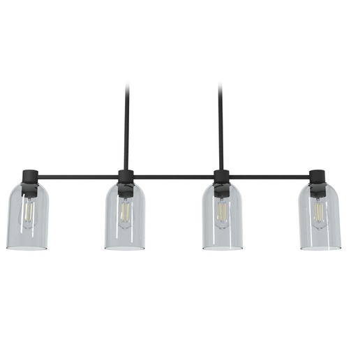 Hunter Fan Company Lochemeade Natural Black Iron Island Light with Bowl / Dome Shade