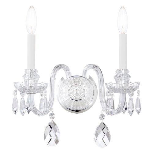 Schonbek Worldwide Lighting Hamilton Nouveau Polished Silver Sconce