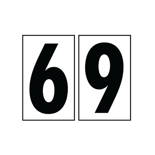 Address Number Tile 6 or 9 in White by Generation Lighting