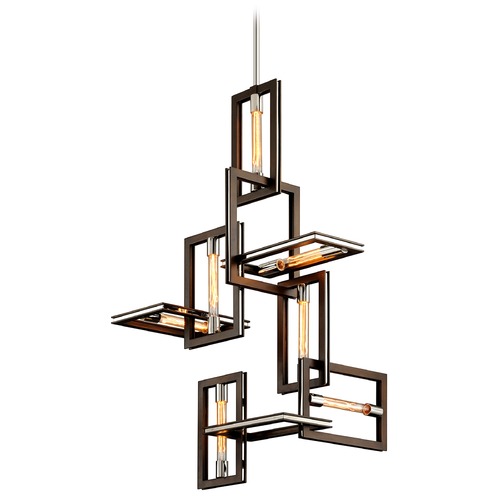 Enigma Bronze with Polished Stainless Pendant by Troy Lighting