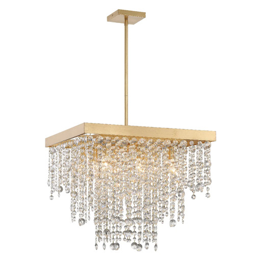 Winham Square Chandelier in Antique Gold by Crystorama Lighting