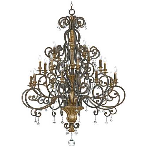 Quoizel Lighting Marquette 20-Light Chandelier in Heirloom by Quoizel Lighting MQ5020HL