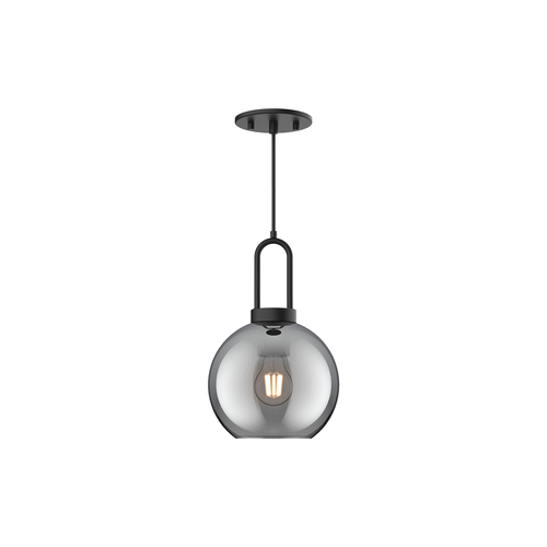 Alora Lighting Soji Matte Black Mini-Pendant Light with Globe Shade