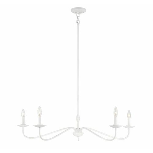5-Light Chandelier in Bisque White by Meridian
