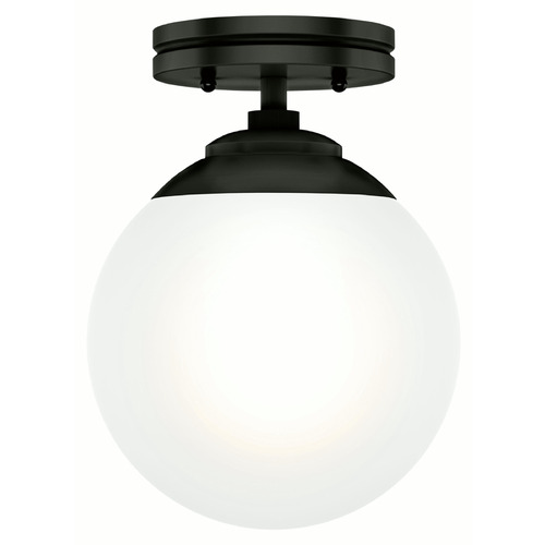 Hepburn Matte Black Semi-Flush Mount by Hunter Fan Company