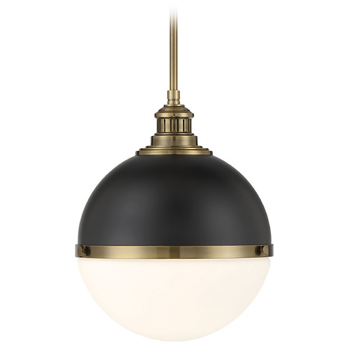 Minka Lavery Vorey Coal & Oxidized Aged Brass Pendant by Minka Lavery 6605-885