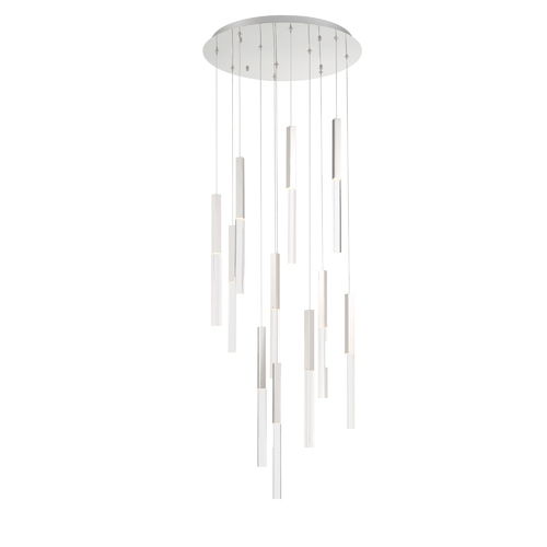 Benicio LED Chandelier in Polished Nickel by Eurofase