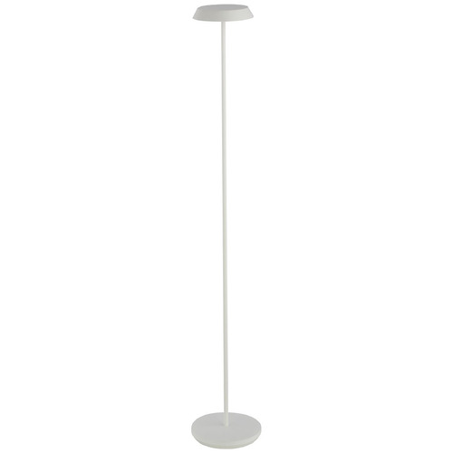 Visual Comfort Modern Collection Tepa Matte White LED Floor Lamp with Drum Shade