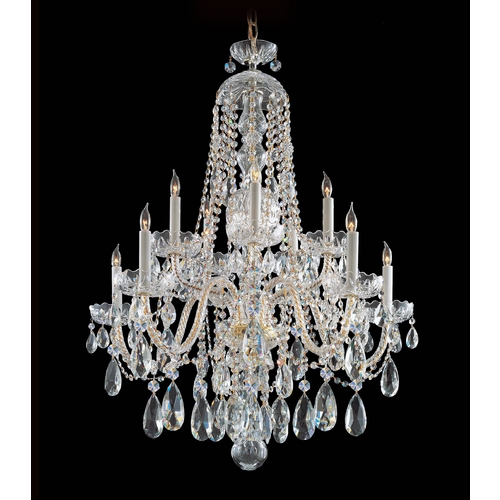 Traditional Crystal Chandelier in Polished Brass by Crystorama Lighting