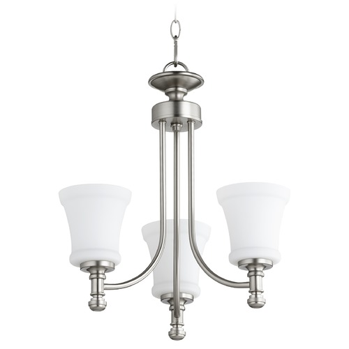 Quorum Lighting Rossington Satin Nickel Mini-Chandelier by Quorum Lighting 6122-3-65