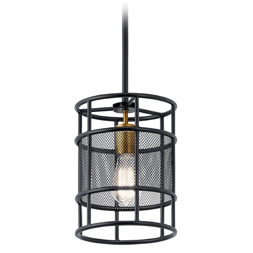 Kichler Lighting Piston 8-Inch Black Pendant by Kichler Lighting 43597BK