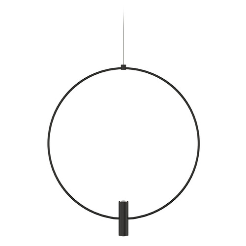 Mini Layla 18-Inch LED Pendant in Black by Visual Comfort Modern