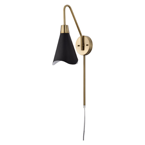 Tango Wall Sconce in Burnished Brass & Matte Black by Nuvo Lighting