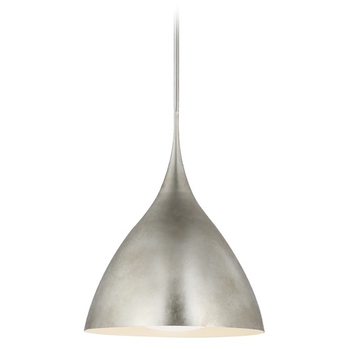 Visual Comfort Signature Collection Aerin Agnes 18-Inch LED Pendant in Silver Leaf by Visual Comfort Signature ARN5371BSLSWG