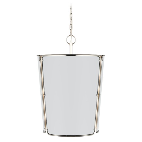 Visual Comfort Signature Collection Carrier & Company Hastings Pendant in Nickel by Visual Comfort Signature S5646PNWHT