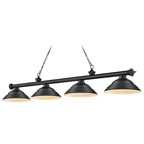 Cordon Matte Black Billiard Light by Z-Lite