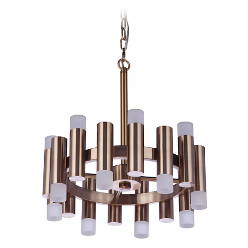 Simple Lux Satin Brass LED Chandelier by Craftmade Lighting