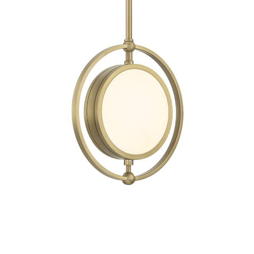 Spectr 10-Inch LED Mini Pendant in Soft Brass by Metropolitan Lighting