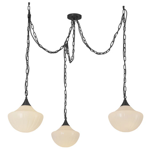 Alora Lighting Farrah Matte Black Multi-Light Pendant