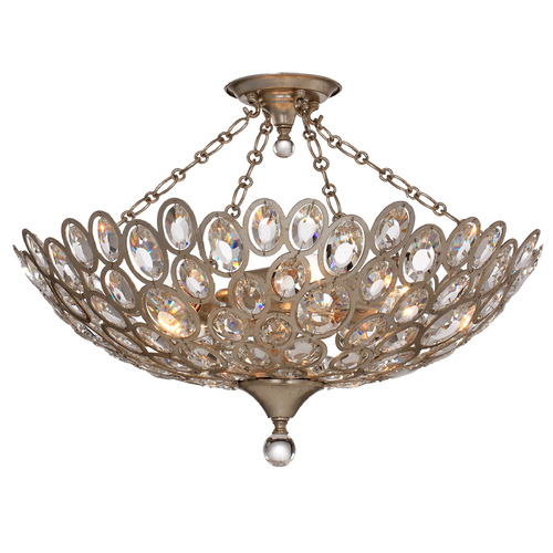 Crystorama Lighting Sterling Distressed Twilight Semi-Flushmount Light