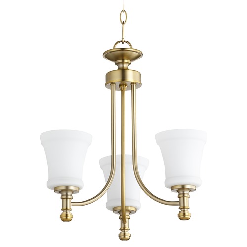 Rossington Aged Brass Chandelier by Quorum Lighting