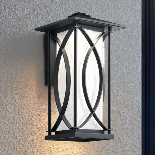 Kichler Lighting Ashbern 15-Inch LED Outdoor Wall Light in Textured Black by Kichler Lighting 49974BKTLED