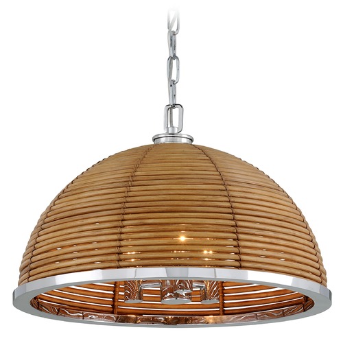 Corbett Lighting Corbett Lighting Carayes Stainless Steel Pendant Light with Bowl / Dome Shade 277-43