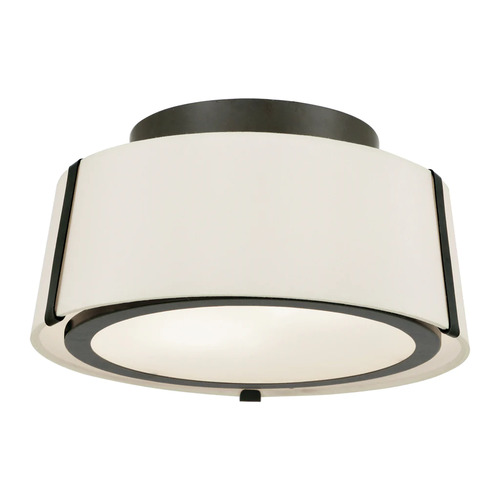 Fulton 12-Inch Semi-Flush in Black by Crystorama Lighting