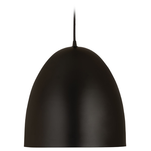 Z Studio Dome Satin Black Pendant by Z-Lite