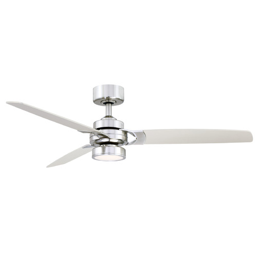Fanimation Fans Amped Brushed Nickel LED Ceiling Fan with Light