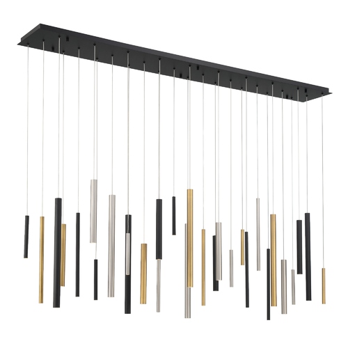 Eurofase Lighting Santana 72-Inch LED Linear Chandelier in Mixed Finishes by Eurofase 46814-012