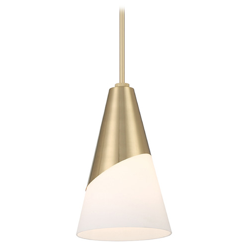 Crystorama Lighting Tori Vibrant Gold Mini-Pendant Light with Conical Shade