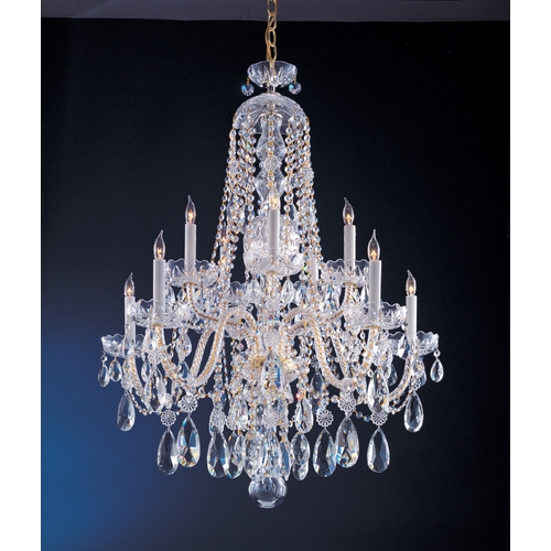 Crystorama Lighting Traditional Crystal Chandelier in Polished Brass by Crystorama Lighting 1110-PB-CL-SAQ