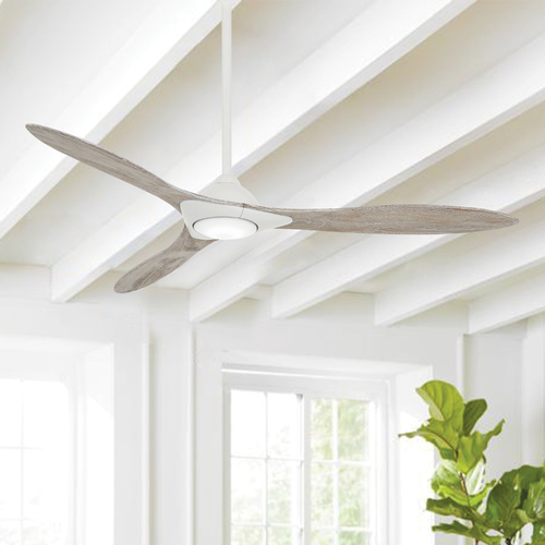 Minka Aire Sleek 60-Inch LED Smart Fan in Flat White by Minka Aire F868L-WHF