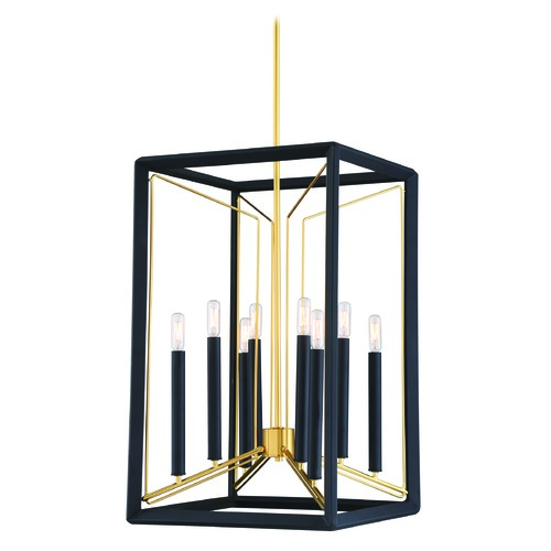 Sable Point 16-Inch Pendant in Black & Gold by Metropolitan Lighting