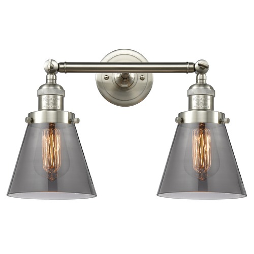 Small Cone Brushed Satin Nickel Bathroom Light by Innovations Lighting