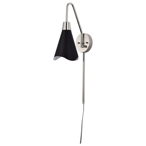 Nuvo Lighting Tango Wall Sconce in Polished Nickel & Matte Black by Nuvo Lighting 60-7469