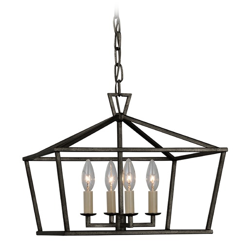 Visual Comfort Signature Collection Chapman & Myers Convertible Lantern in Aged Iron by Visual Comfort Signature CHC4190AI