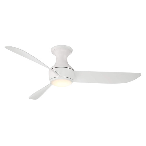 Modern Forms Corona Matte White LED Ceiling Fan with Light