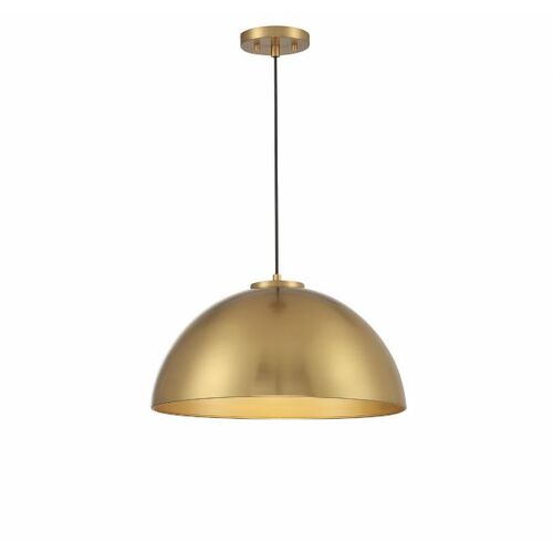 18-Inch Dome Pendant in Natural Brass by Meridian