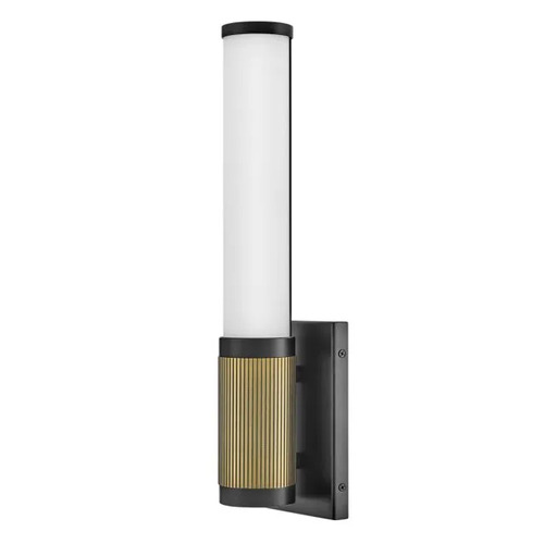Zevi LED Wall Sconce in Black & Lacquered Brass by Hinkley Lighting