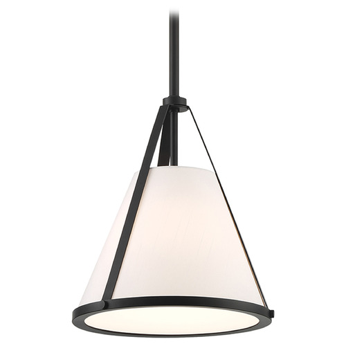 Crystorama Lighting Fulton Black Mini-Pendant Light with Conical Shade