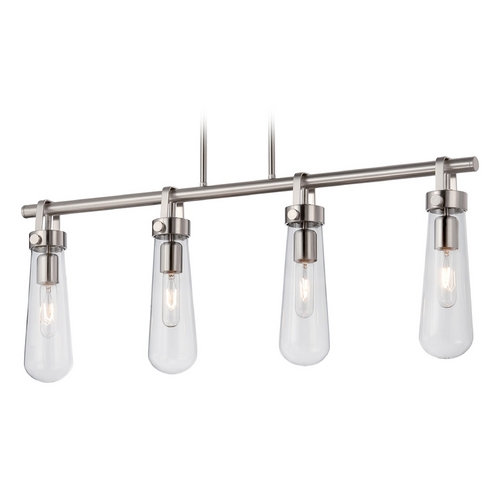 Linear Light with Clear Glass in Brushed Nickel by Nuvo Lighting
