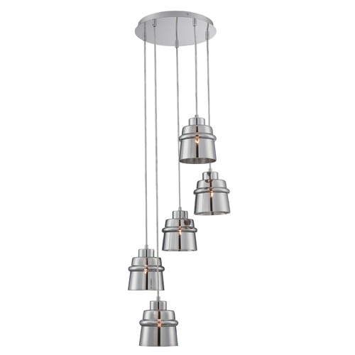 Sparta Chrome Multi-Light Pendant by Lite Source Lighting