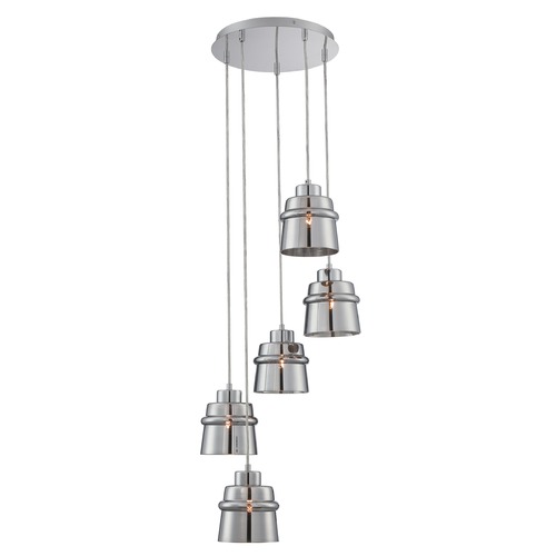 Lite Source Lighting Sparta Chrome Multi-Light Pendant by Lite Source Lighting LS-19145