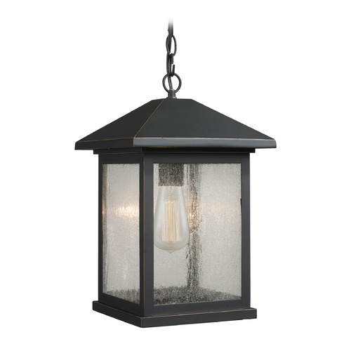 Portland Oil Rubbed Bronze Outdoor Hanging Light by Z-Lite