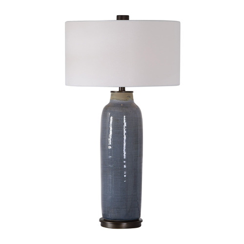Vicente Distressed Slate Blue & Oil Rubbed Bronze Table Lamp by Uttermost Lighting