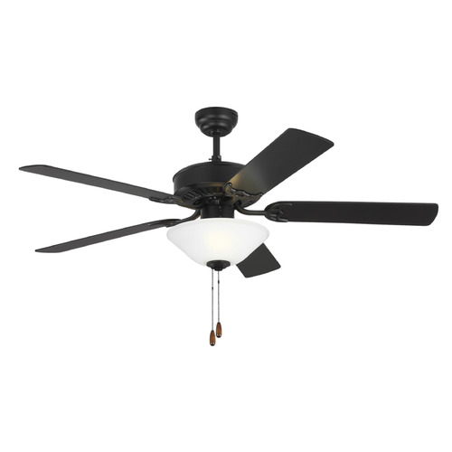 Visual Comfort Fan Collection Visual Comfort Fan Collection Haven 52 LED 2 Matte Black LED Ceiling Fan with Light 5HV52BKD