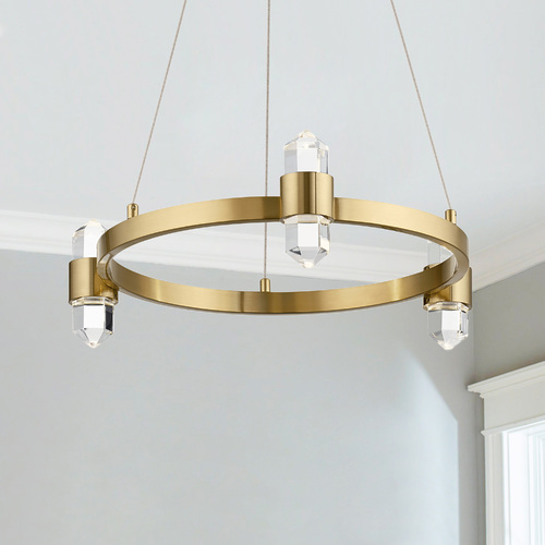 Arabella 20.50-Inch Crystal Chandelier in Champagne Gold by Elan Lighting